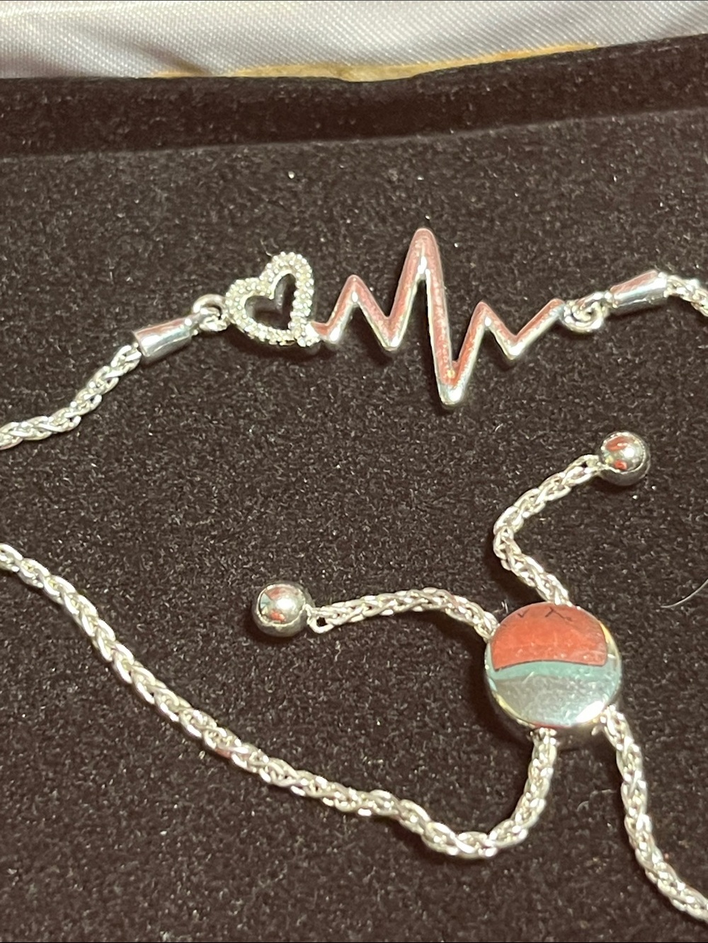 Kay Jewelers Silver Heartbeat and Heart Bracelet - Silver - Picture 2 of 2
